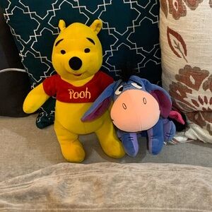 Vintage Winnie The Pooh And Eeyore Stuffed Animals